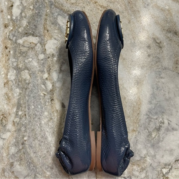 Tory Burch Reva Ballet Flats Blue Patent leather Women’s size 9.5 - Picture 8 of 12